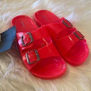Nwt Hot Pink Slides